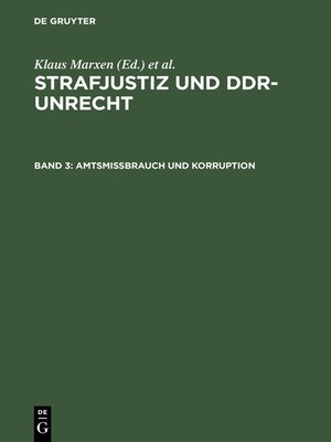 cover image of Amtsmissbrauch und Korruption